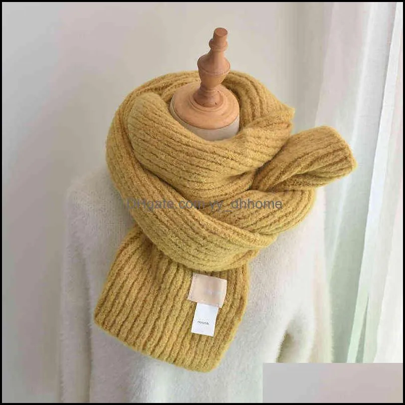 Women Solid Color Cashmere Scarves With Tassel Lady Winter Autumn Long Scarf Thinker Warm Female Shawl Men 211231