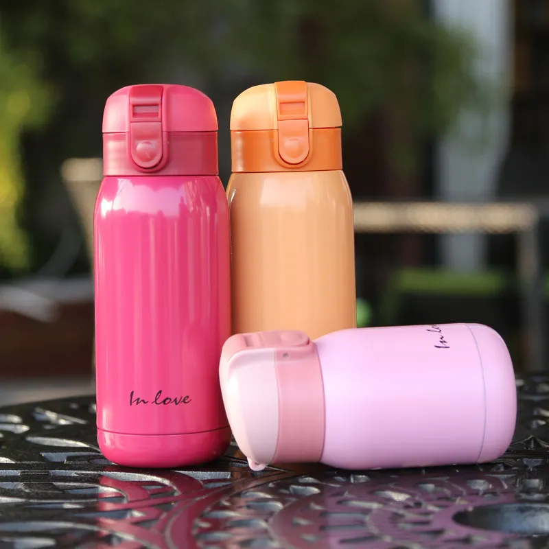 Mini carine boccette sottovuoto per caffè Thermos Tazza in acciaio  inossidabile Bevanda da viaggio Bottiglia d'acqua Thermos Tazze 200ML  (arancione)