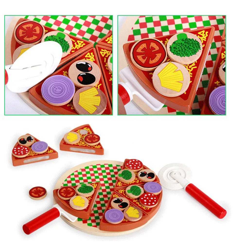 Simulation Pizza Jouets En Bois Cuisine Cuisine Simulation Vaisselle  Enfants Cuisine Faire Semblant De Jouer Jouet Éducation Jouets Enfant  Jouets Cadeau LJ201211 Du 11,26 €