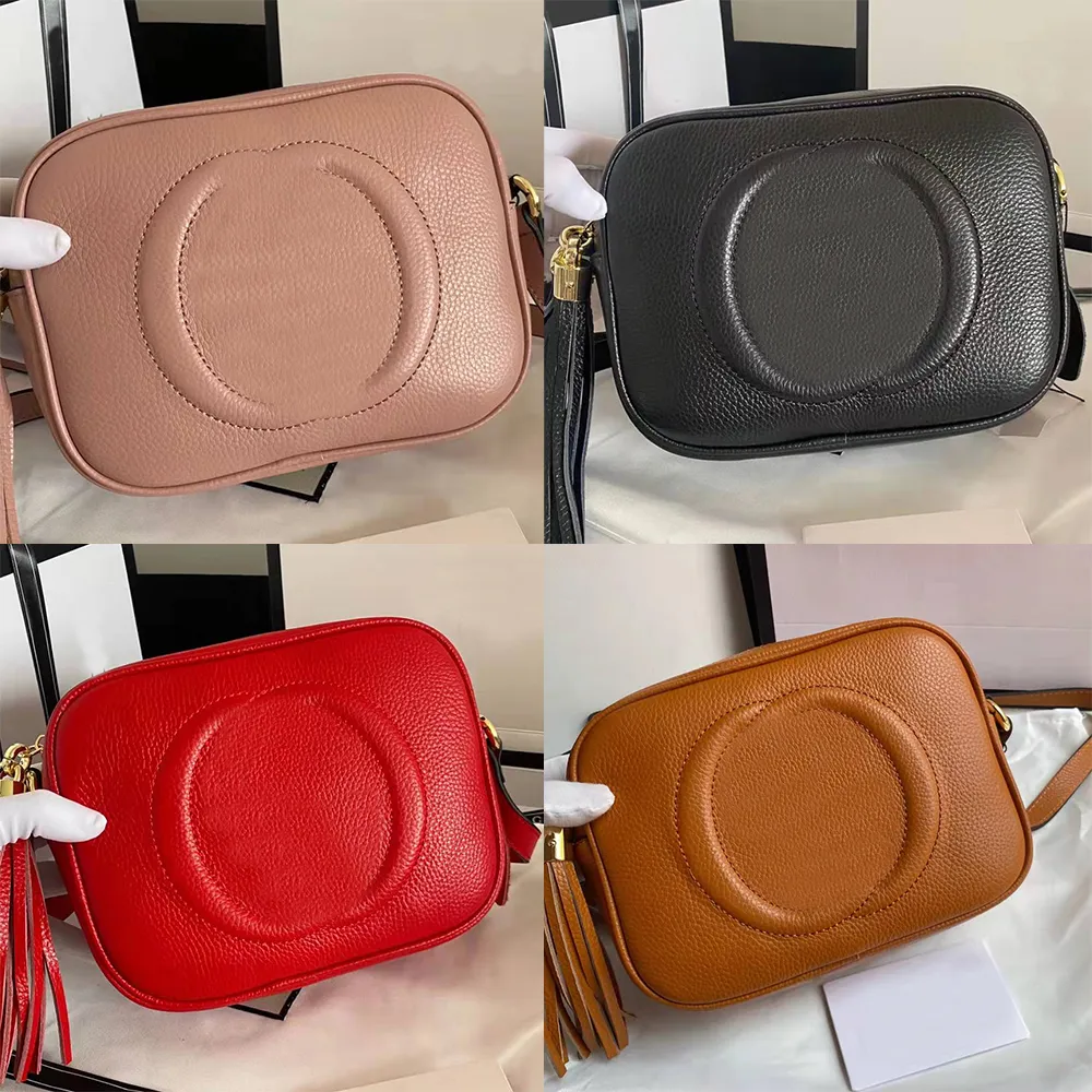 High quality Design camera bags Fashion Shoulder Bag handbag tassel material leather top leather luxury wholesale 4 colors