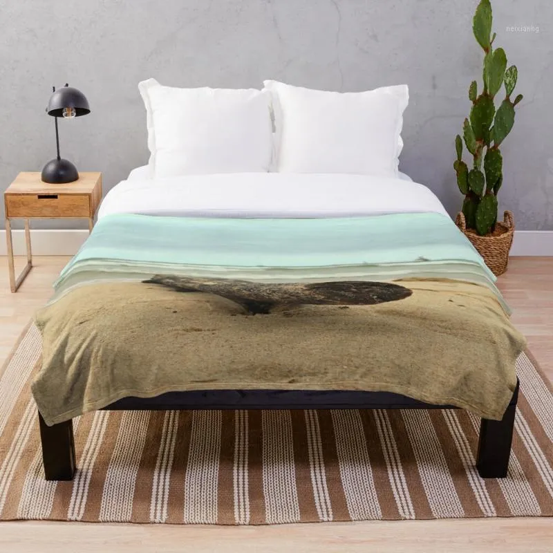 Blankets Soft Blanket For Bed Sherpa Flannel Fleece Home Travel Sofa Throw Driftwood On The Beach1