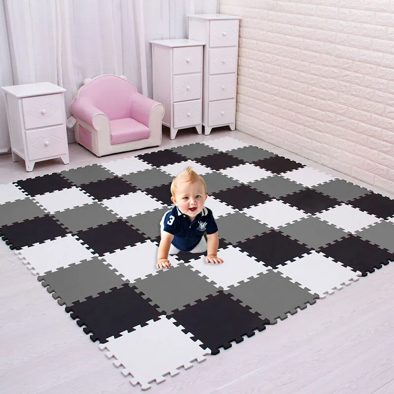 Meiqicool Baby EVA Foam Interlocking Exercise Gym Floor Spielmatten Teppich Protective Tile Flooring Teppiche 29X29cm / 30 * 30cm LJ201113