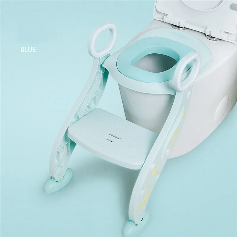 Child potty Baby Child Potty Toilet Trainer Seat Step Stool Ladder Adjustable Training Chair #4j30 (7)