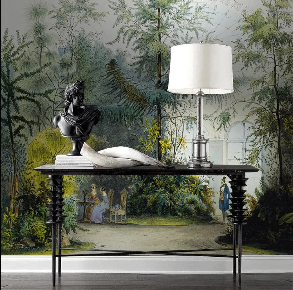 Francuski krajobraz tapety luksusowy sypialnia tło tapeta TV salon niestandardowe bezszwowe tkaniny ścienne dekoracyjne ścienne