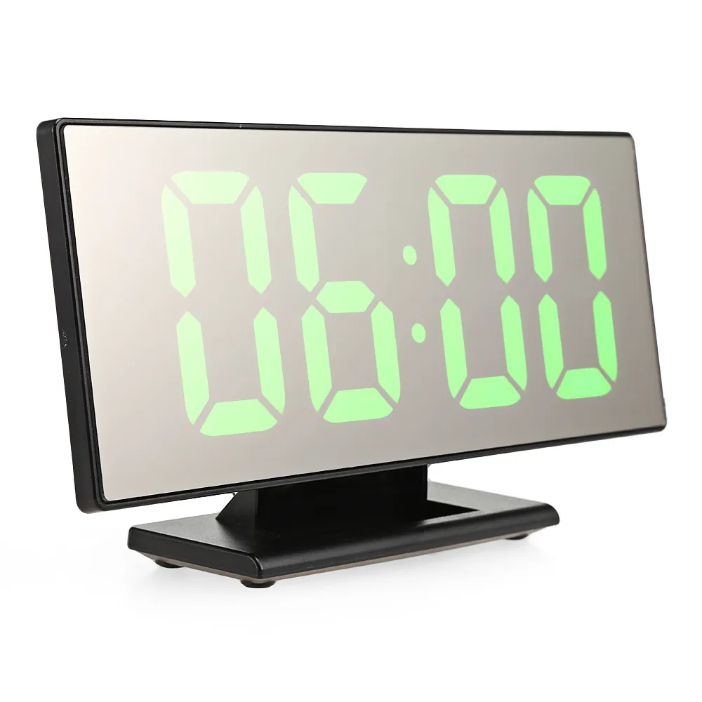 Creativo LED sveglia digitale orologio da tavolo luminosità regolabile per Home Office Hotel sensore di luce USB moderno orologio digitale Y200407