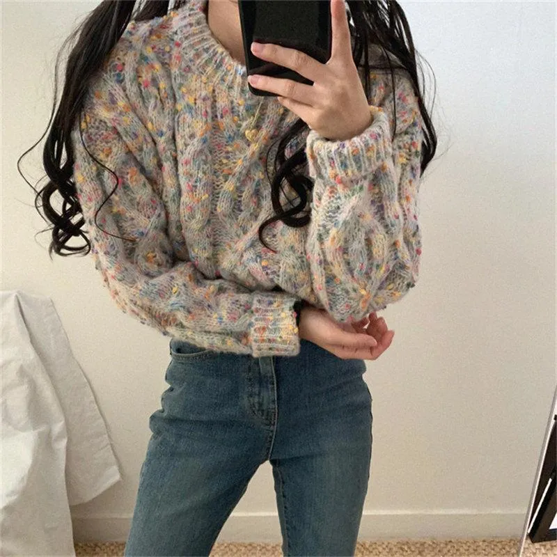 Pulls pour femmes Alien Kitty Mode 2021 Femmes Chic Candy-Couleur Solide Étudiants Doux Sexy Chaud Doux Tricoté Pull Pull Pull