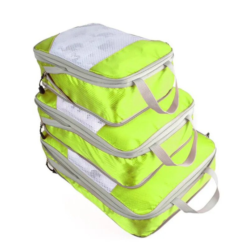 Conjunto de 4 piezas Bolsa de almacenamiento de compresión de viaje de  color sólido Conjunto de bolsas de almacenamiento de compresión portátiles  impermeables