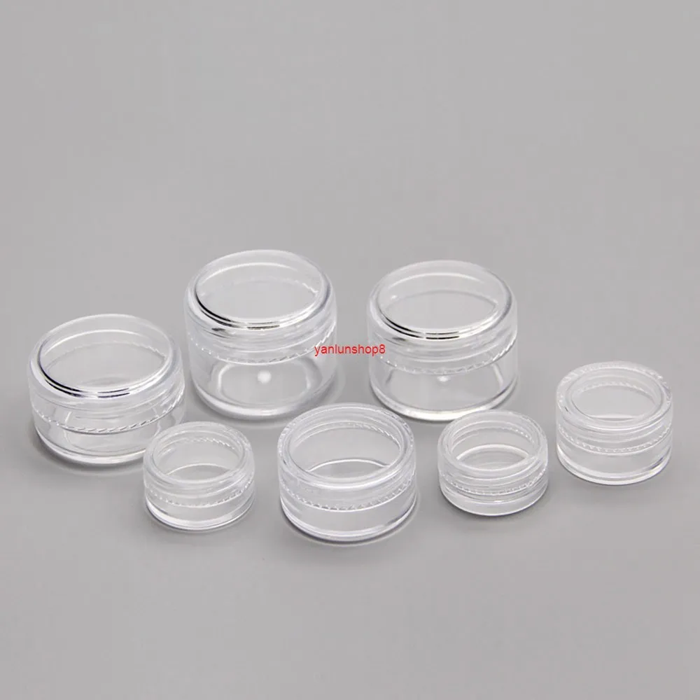100pc 5G Plastic Pot Jar Lege Cosmetische Container met Schroefdeksel voor Cream Sample Makeup Opbergdoos Nail Art Eye Shadow PoederGood Pakket