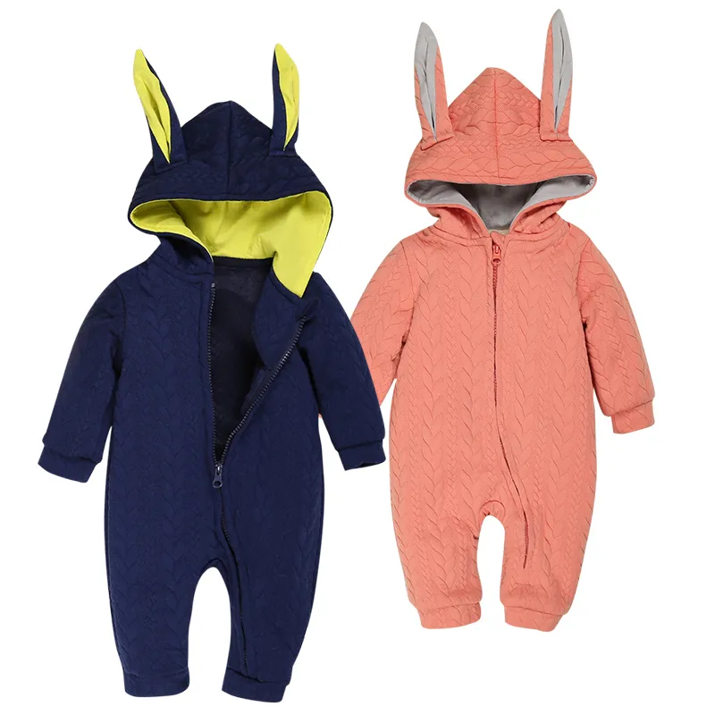  baby outwear costume cute animal rabbit model romper one-piece jumpsuit hooded thick toddler baby boy girl winter clothes