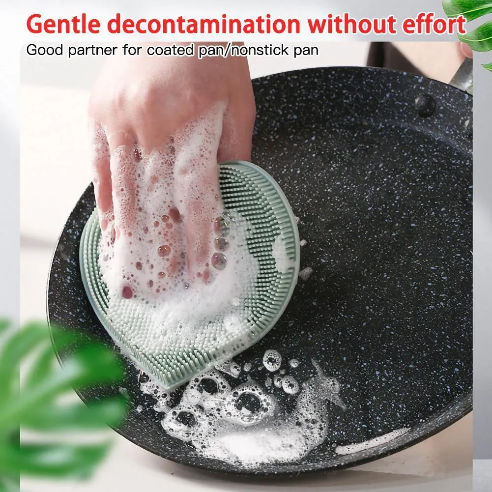 Multifunktionell icke -pinne Sile Dish Washing Brush K￶k H￥llbart artefakt Magic Sponge Brush For Pot Pan Dish Bowl H Jllrzo