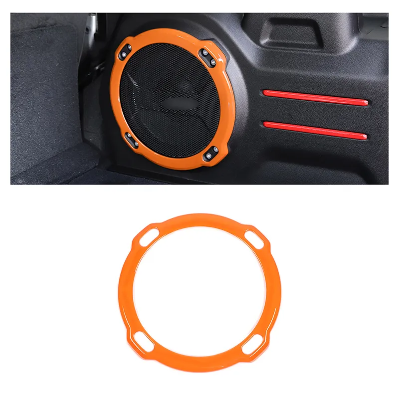 Laranja abs cauda caixa chifre bezel decoração capa para jeep wrangler rubicon jl jt 2018-2020 acessórios interiores