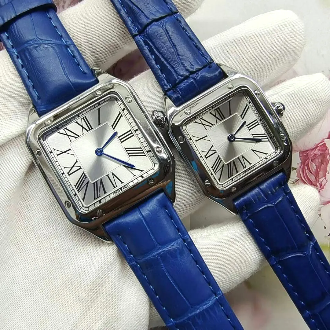 Orologi da uomo di lusso da donna orologio movimento al quarzo cinturino in pelle orologio da polso casual stile di vita orologio analogico impermeabile blu Montre217M