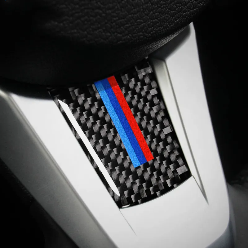 Pour Bmw Z4 Modification en Fiber de carbone autocollants intérieurs de voiture volant M bande emblème autocollants style de voiture pour E89 2009-2015276j