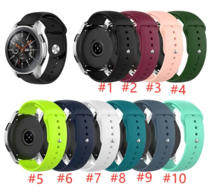 18mm 20mm 22mm silikonowy zegarek dla Samsung Galaxy Watch 42mm 46mm Active 2 pasek sprzętowy S3 Sport pasek