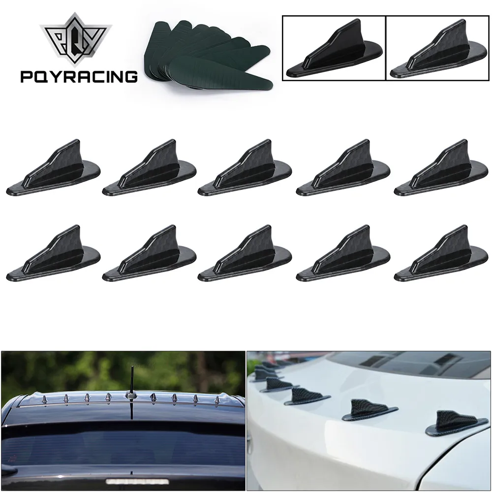 Uniwersalny Evo-Style ABS rekin Płetwy Spoiler Wing Zestaw Vortex Generator 10PC PQY-SFB08