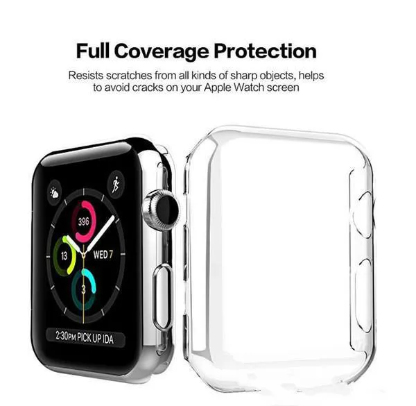 For  Watch Series Hard Case Clear Full Cover Protective Shell For iWatch 1/2/3