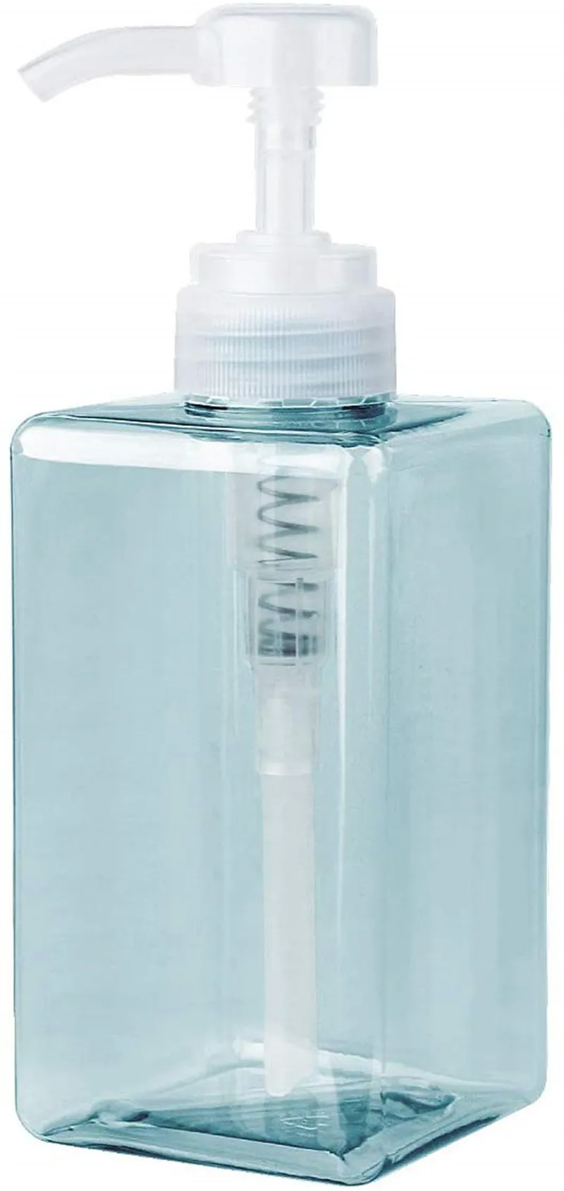 weegoo Dispensador de jabón con bomba de plástico azul vacía de 16.9 fl oz,  reutilizable y recargable, con líquido para manos, gel de ducha, botellas