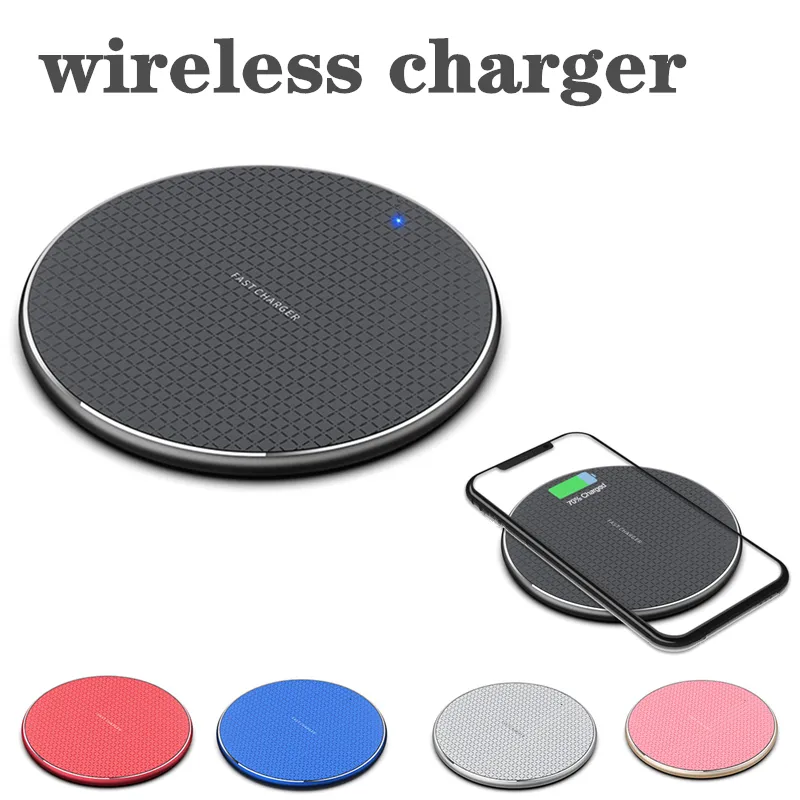 10W QI Wireless Charger QC3.0 Trådlösa snabbladdare för Samsung S9 S8 Obs 9 S10 Pad med detaljhandelspaket