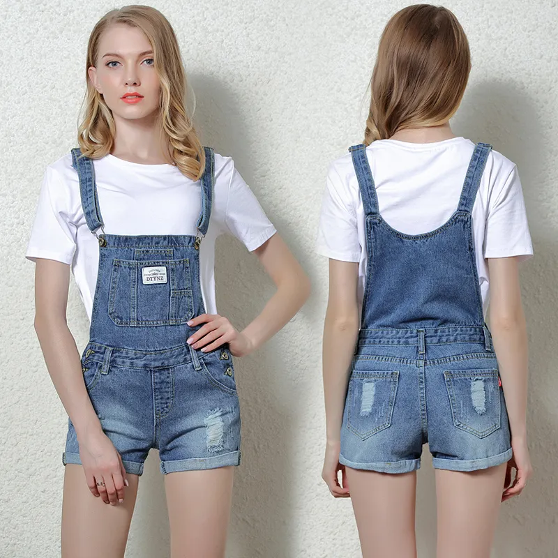 Sling Kısa Denim Tulum Kadınlar Için Yaz Kot Rahat Şort Playsuits Ince Bayanlar Tulum Tulum Bayan Giyim 2020 Yeni T200704