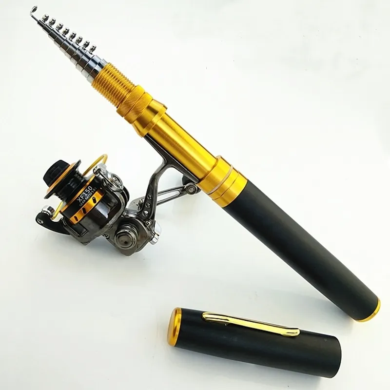 Portable Telescopic Pocket Rod Set For Rock Fishing 1.8m, 2.1m Pen Shape  Goture Travel Fishing Rods With Mini Metal Shell And Cast Reel 201022502  From Hyf5456, $22.21