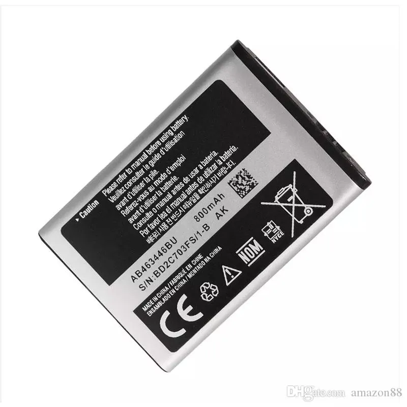 Nouvelles Batteries de téléphone portable AB463446BU pour Samsung X208 B189 B309 F299 GTE2652 C3300K 800mAh batterie de remplacement 9204471