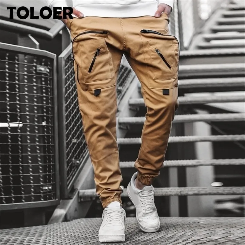 Streetwear Joggers Pantalones Hombres Hip hop Loose Harem Pantalones Hombre Tobillo Longitud Pantalones Deporte Otoño Casual Culturismo Pantalones de chándal 201110