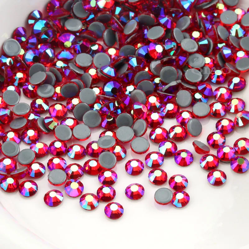 Siam AB Flatback Rhinestones