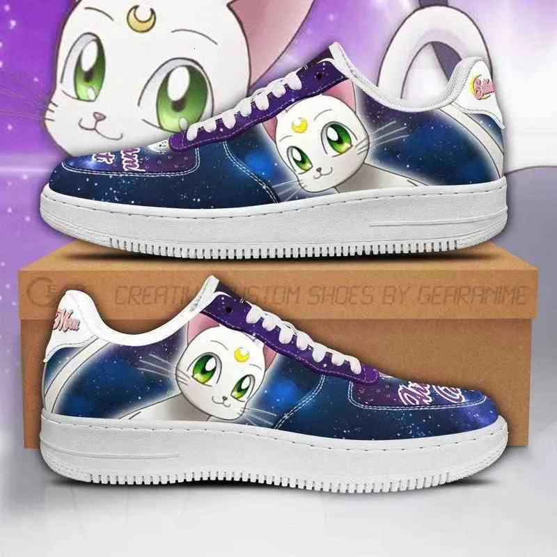 DIY Anime Fan Sneakers Artermis Cat Sailor Moon Shoes Gift Heren Lichtgewicht Running Casual Brei