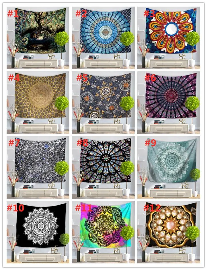 51 Design Mandala Tapestry Wall Hanging Mural Yoga Mats Beach Towel Picnic Blanket Sofa Cover Party Backdrop Wedding Home Decoration