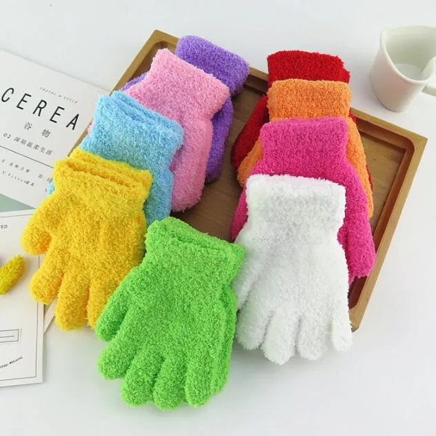 Mitaines pour enfants 2 6 ans enfants hiver gants chauds bébé filles  garçons enfant en bas âge épaissir ours mignon tricoté polaire gant enfant  doux