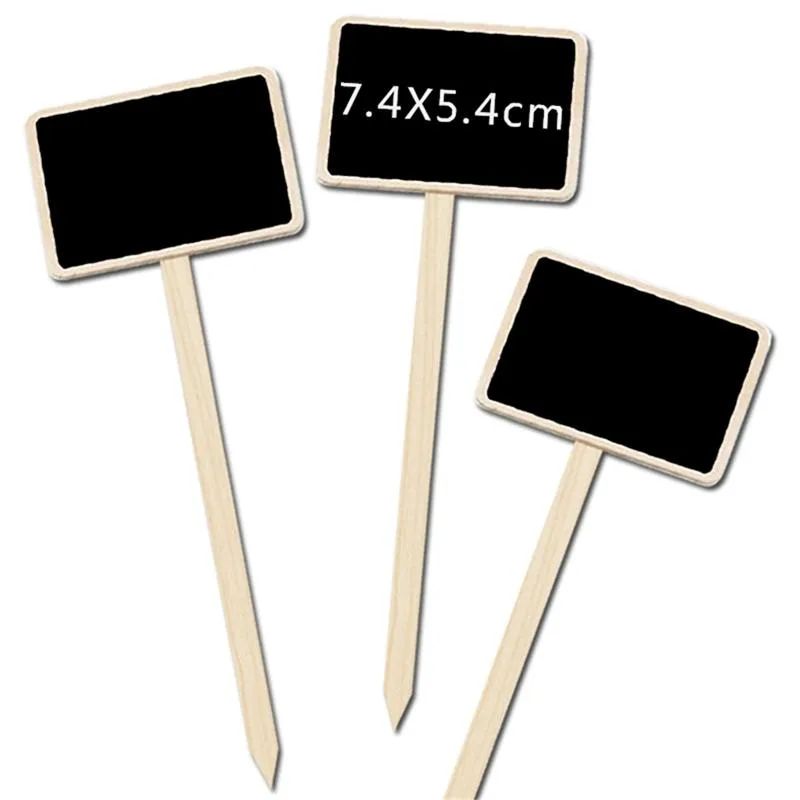 Mini Wooden Chalkboard Creative Chalk Blackboard Signs Garden Flowers Plants House Tags Labels Party Decoration Crafts VT0430