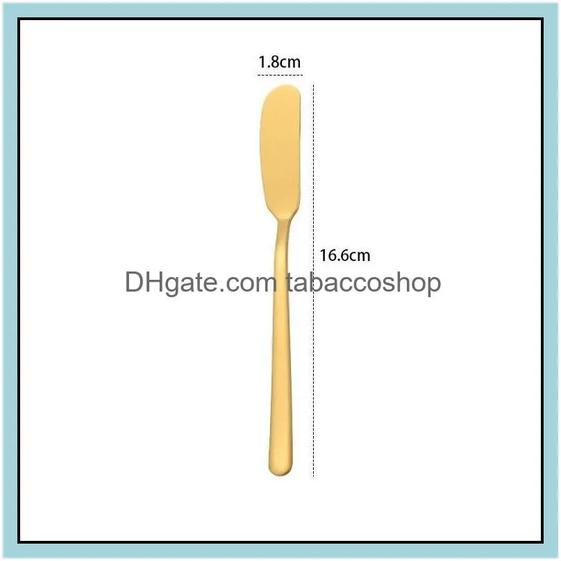 304 Stainless Steel Butter Knife Western Tableware Jam Knife Butter Spatula Cream Decorating Knife Cake Tools T2I51783