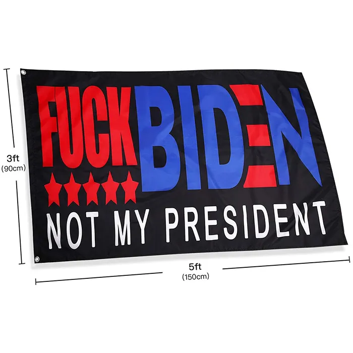 Biden not My President Flag 3x5, 100% Poleyster Fabric National Advertising 100D Fabric Digital Printed, Brass Grommets