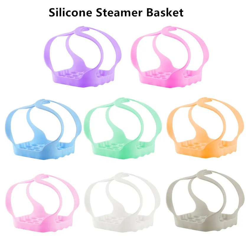 Gıda Çok fonksiyonlu Silikon Steamer Basket Tencere Karşıtı haşlama Bakeware kaldırıcı Steamer BPA içermeyen Silikon Yumurta Steamer Silikon Bowl B Raf