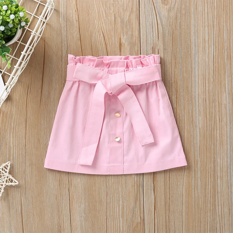 Girls Flutter Sleeves Rompers+Skirts Outfits Summer 2020 Kids Clothes for Boutique 0-4T Girls Onesies Skirts Set Fashion