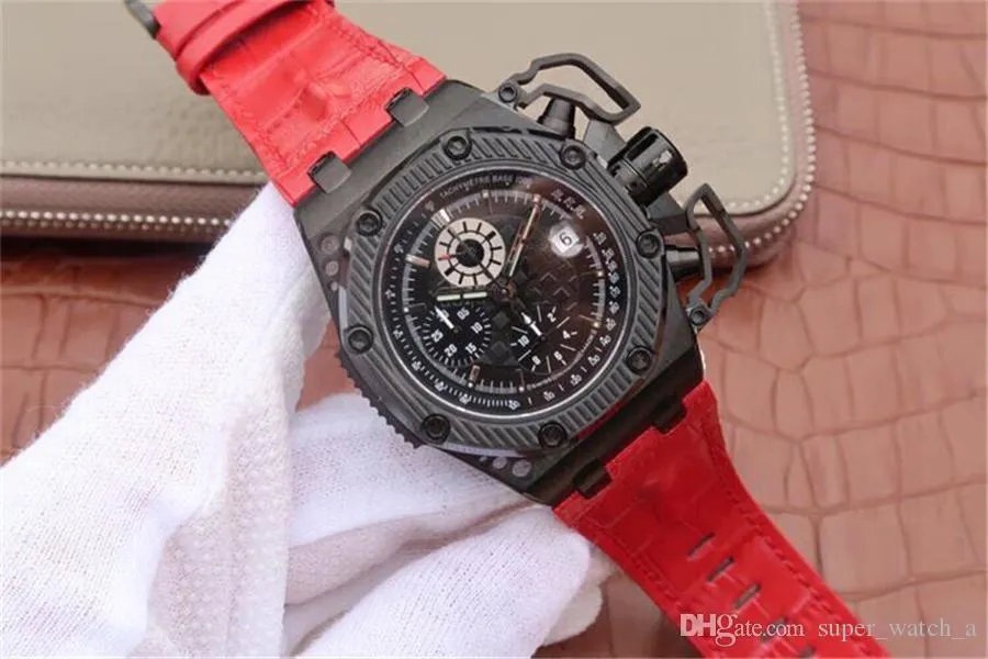 N-Top جودة الناجين montre de luxe ASIA7750 التلقائي حركة آلة الساعات 42 ملليمتر * 54 ملليمتر * 15.65 ملليمتر رجالي ووتش القضية التيتانيوم