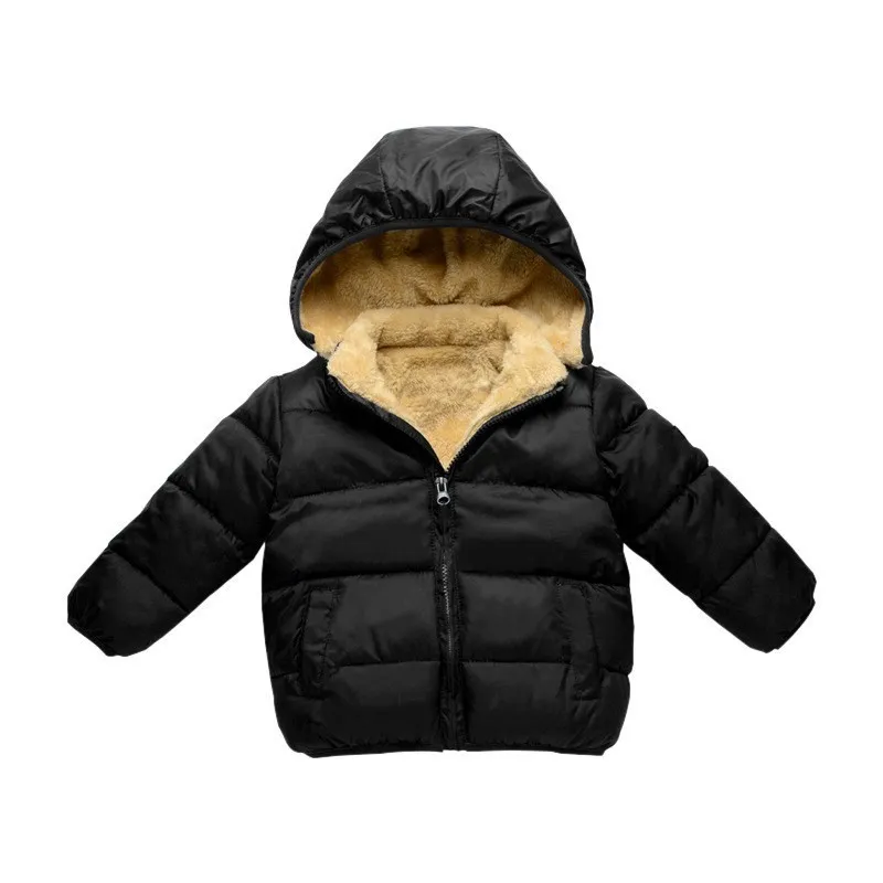 COOTELILI Fleece Winter Parkas Kids Jackets For Girls Boys Warm Thick Velvet Children