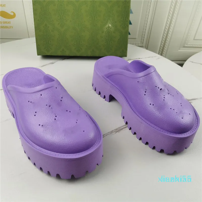 2021 الأعلى المصممين السيدات جوفاء g منصة النعال الرجال النساء الحلوى الألوان واضح عالية الكعب الصيف الأحذية رجل إمرأة