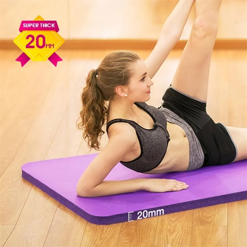 Premium 20mm NBR Blogilates Yoga Mat Super Thick, 183x60cm, Ideal