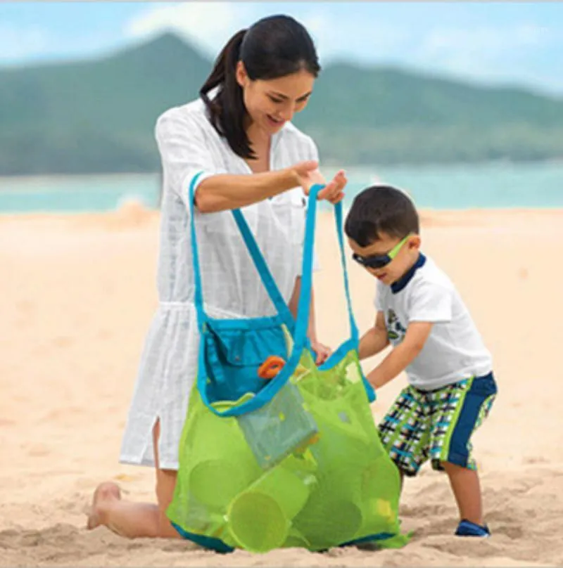 Saklama Torbaları Çocuklar Plaj Çanta Protable Örgü Çanta Oyuncaklar Giyim Havlu Bebek Oyuncak Sundries Kadınlar Kozmetik Makyaj