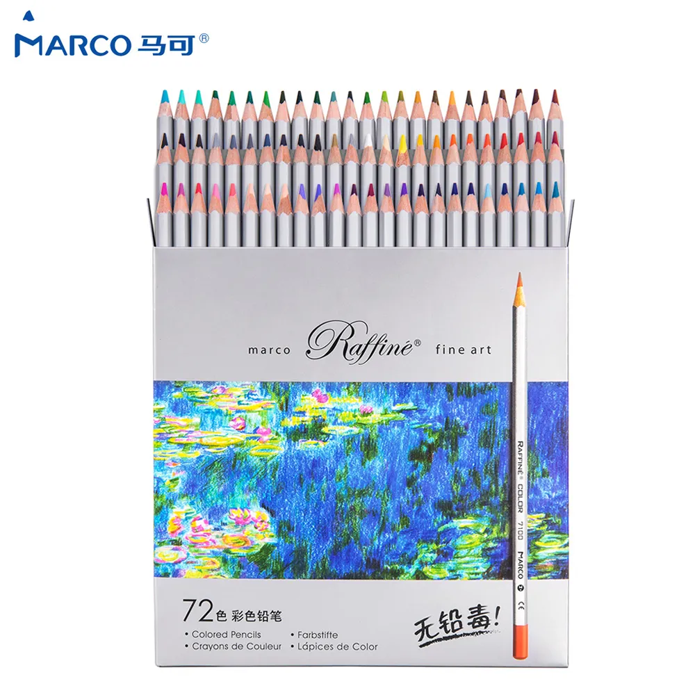 Andstal Marco Raffine 24/36/48/72Colors Не токсичный цвет карандаш LAPIS DE COR Professional Oil цветные карандаши для школьных принадлежностей 201102