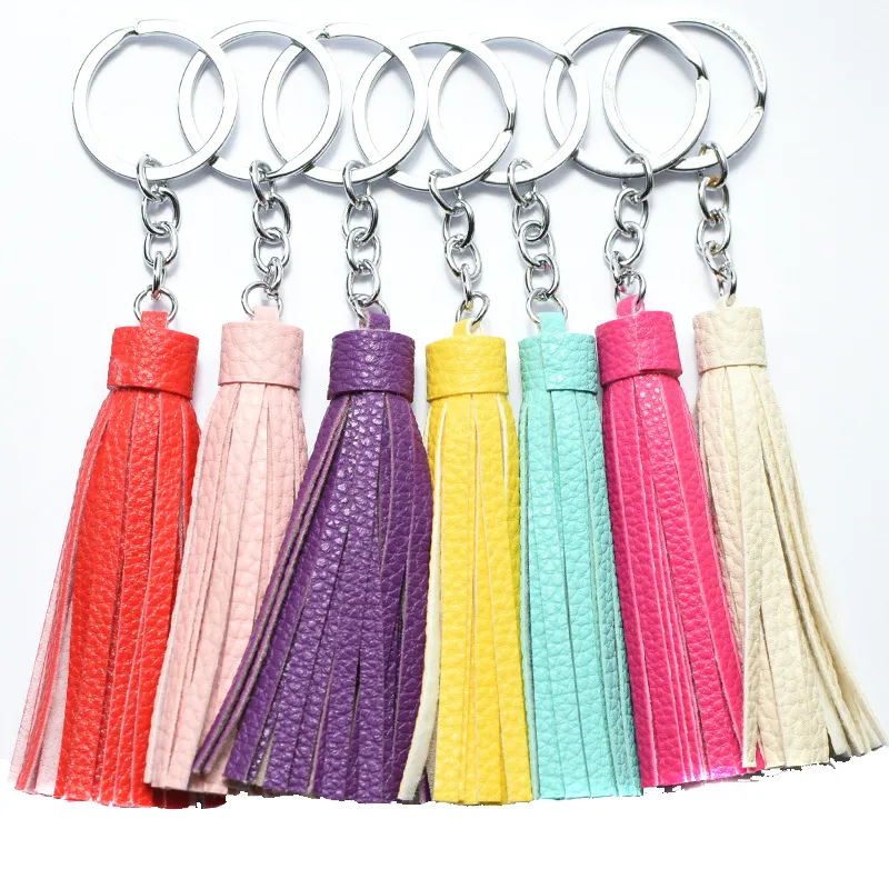 Schoolbag Key Rings Portable Keychains Leather Keyring With Tassel Pendant Female Trinket For Girls Women Bag Hanging Charm 2 8qx G2