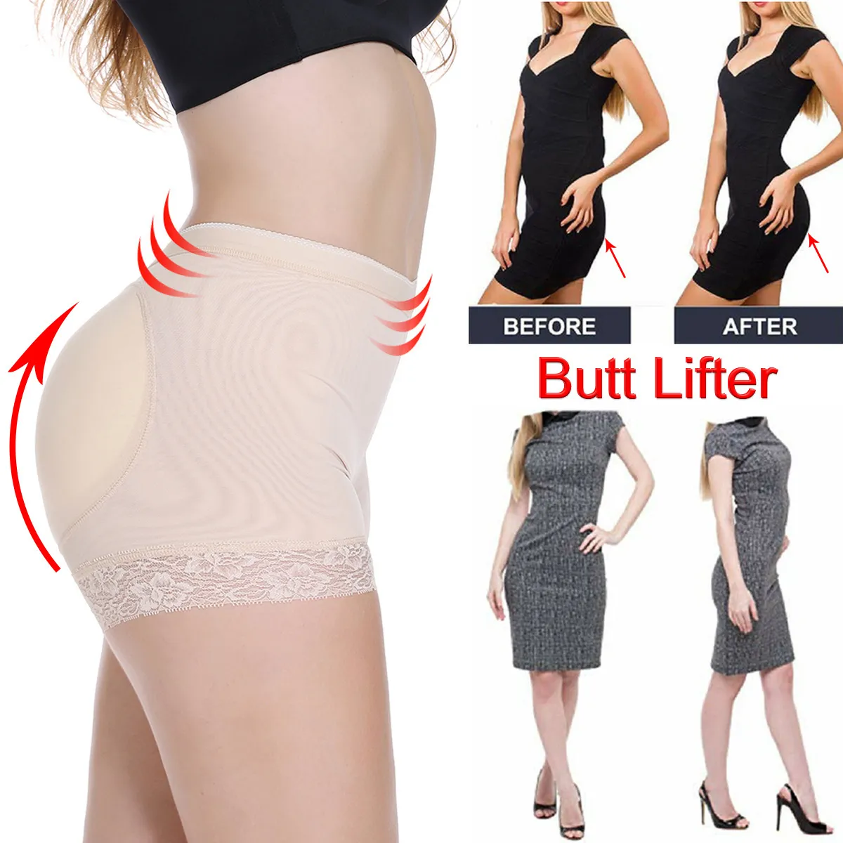 Joyshaper Tummy Control Knickers High Waist Shapewear Butt Lifter Body  Shaper Seamless Underwear Beige S : : Fashion