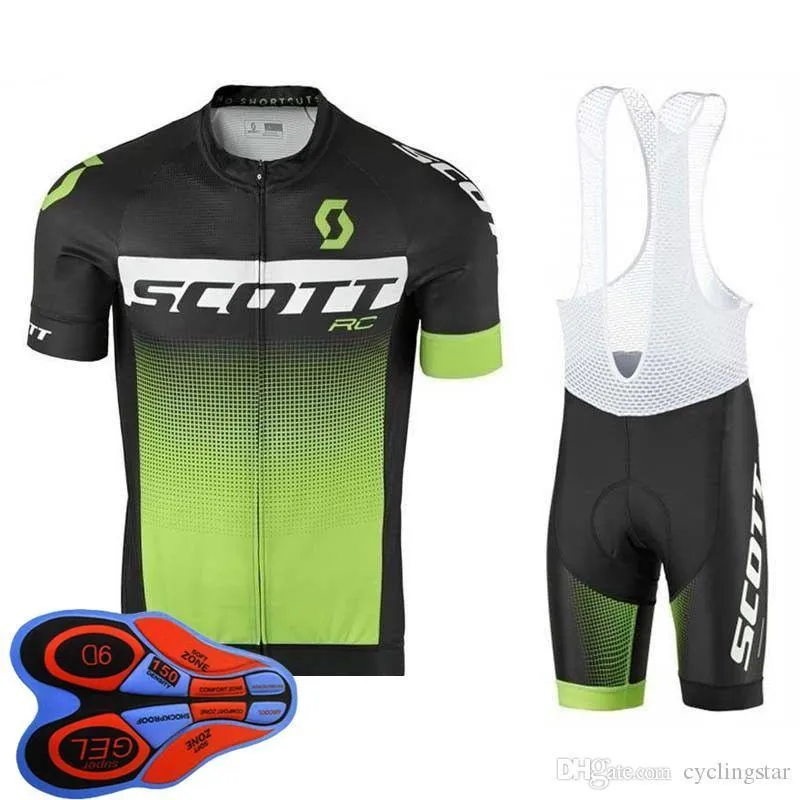 Summer Men SCOTT Team Cycling Jersey bib pants set Road bicycle clothing quick dry short sleeve mtb bike outfits sports uniform Y123002