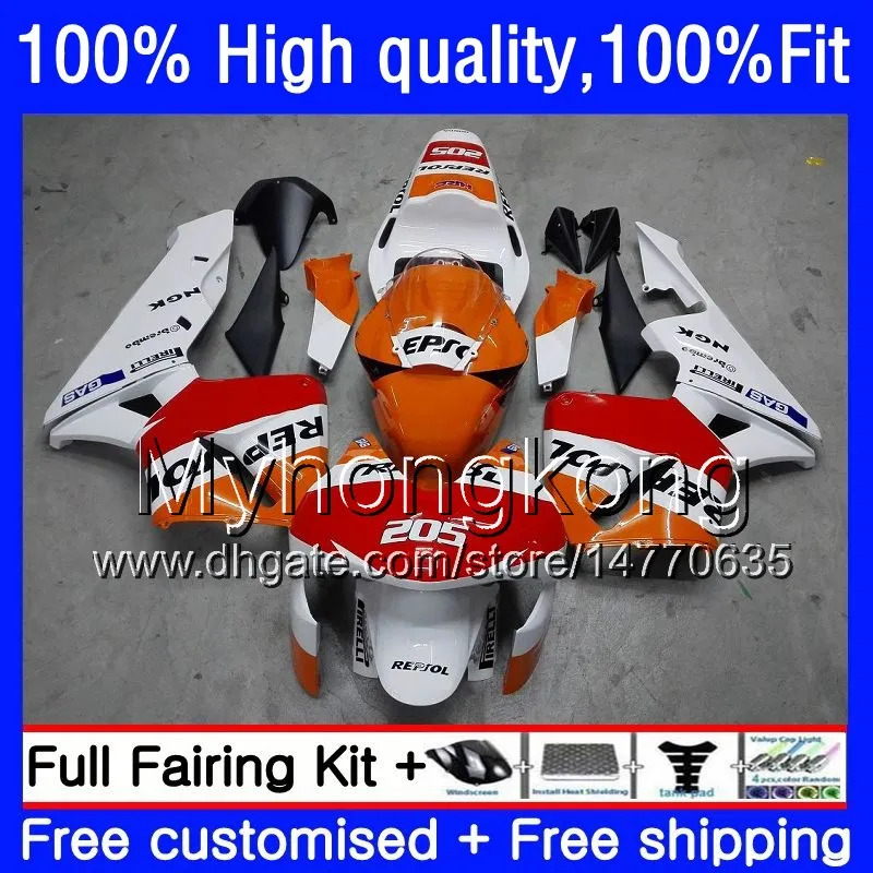 Iniezione OEM per HONDA CBR 600RR 600F5 600CC CBR600 Repsol orange RR F5 03 04 49HM.7 CBR600RR 03 04 CBR600F5 CBR 600 RR 2003 2004 Carenature