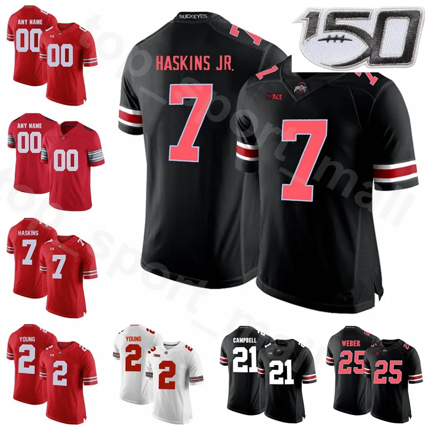 NCAA College Ohio State Buckeyes 7 Dwayne Haskins Jersey 2 Chase Young