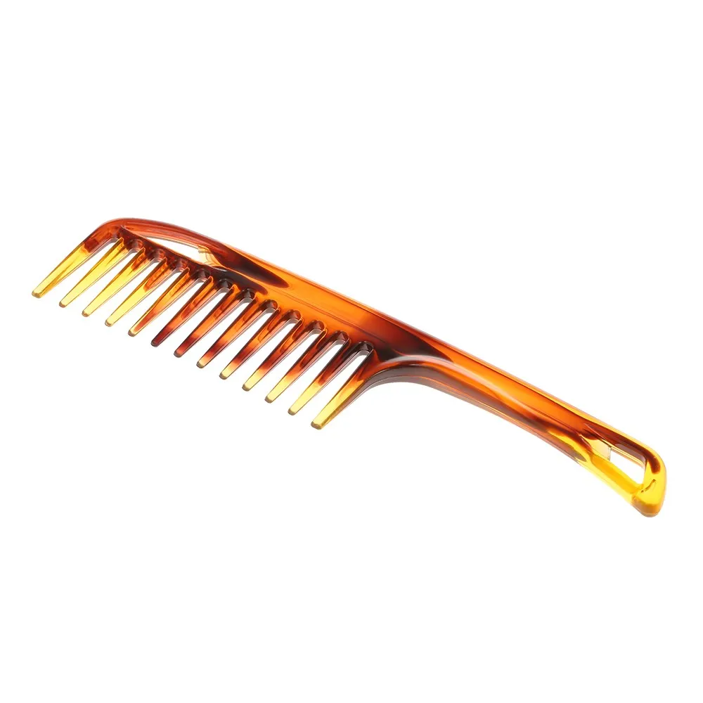 Brosse à cheveux en plastique, peigne à dents larges, antistatique, pour soins lisses et ondulés, outil de coiffure, lisses et bouclés