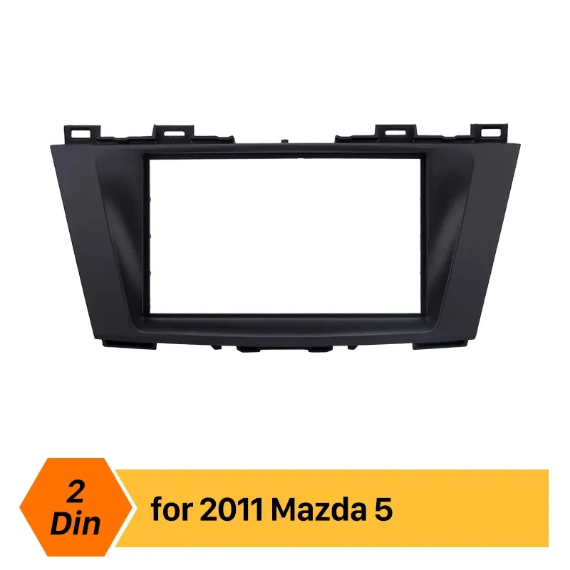 Çift DIN Araba Radyo Fasya Panel 2011+ Mazda 5 Araba Stereo Kurulum Dash Ses Trim Panel Kit Çerçeve Dağı Kiti