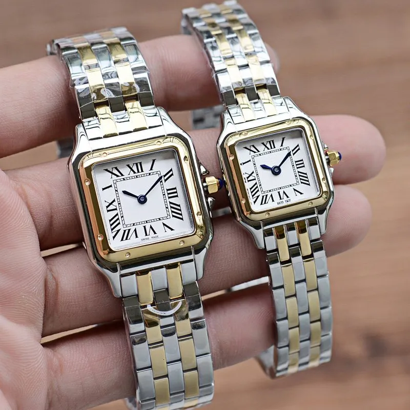 Damskie luksusowe zegarki mechanizm kwarcowy ze stali nierdzewnej 316L najwyższej jakości sukienka damska Design zegarki na rękę srebrna złota róża Montre De Luxe