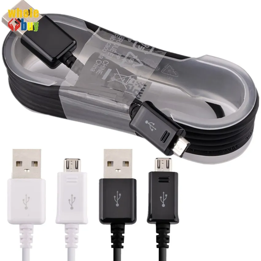 Toptan 1.5M Mikro USB 2.0 Veri senkron Şarj Kablosu için Samsung Galaxy Not4 / 5 A9 A8 S7 S6 kenar Android telefonlar